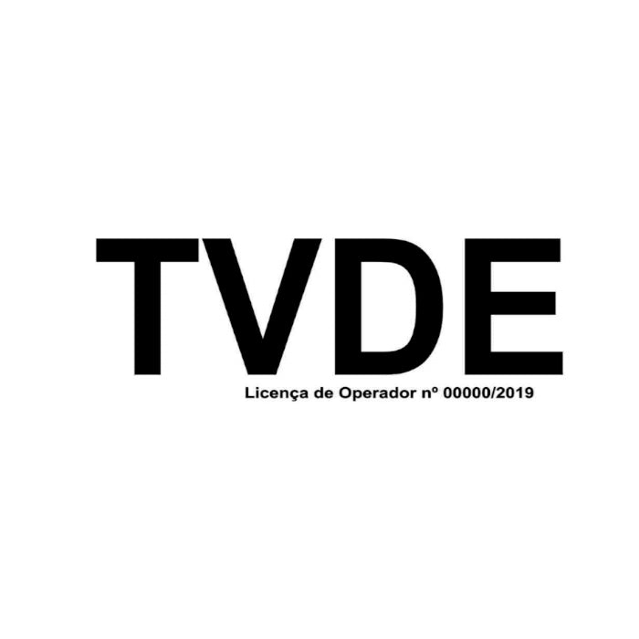 Dístico TVDE - (Pack x2), sinal para Uber, Bolt