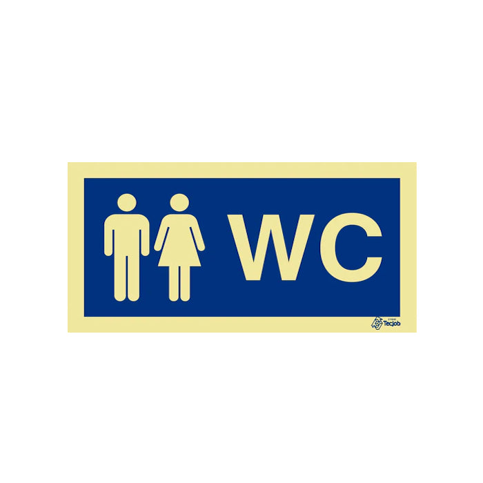 Sinalética WC - 200x100mm PVC Opaco