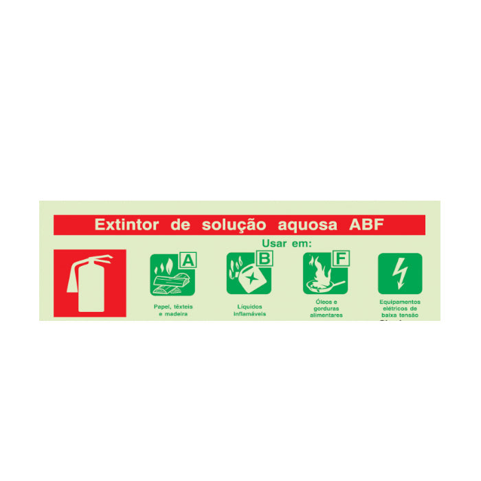 Sinalética Agente Extintor ABF